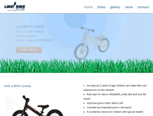 Tablet Screenshot of likeabike.ca